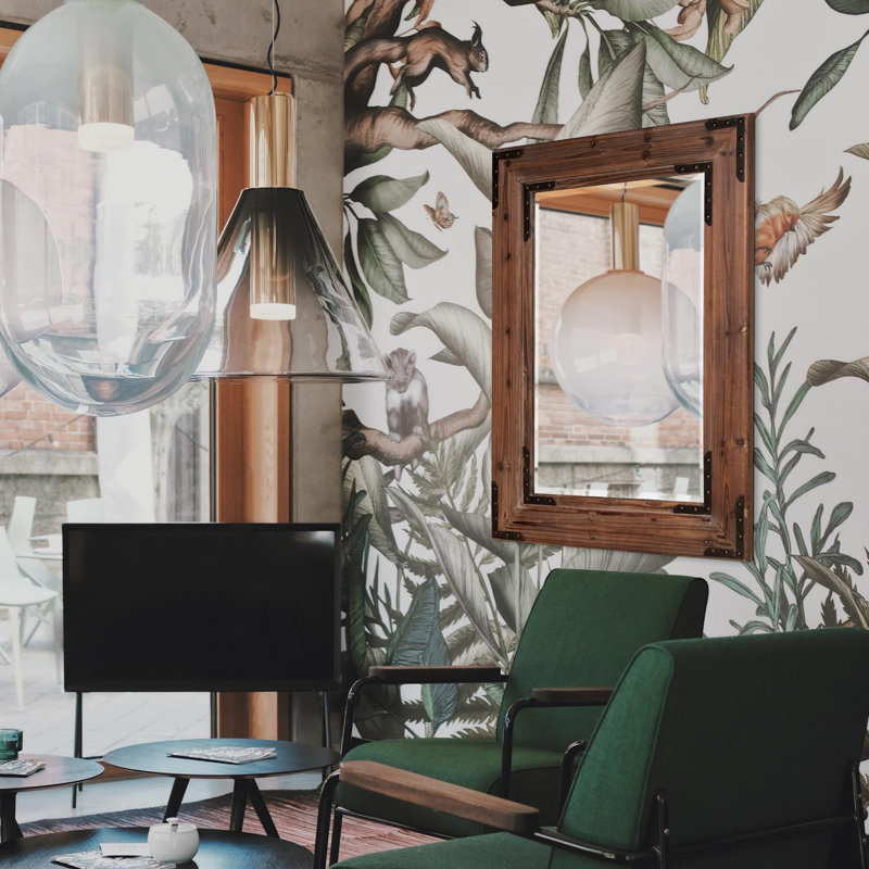 Sherri-Ann Solid Wood Rectangle Mirror, 46.5" H x 34.75" W