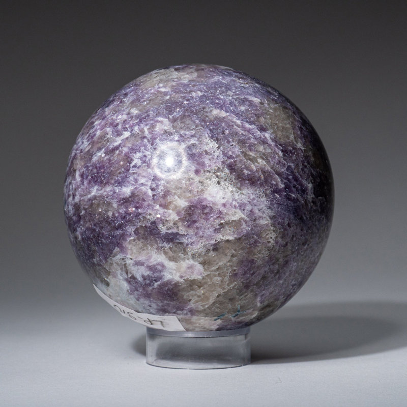 Véritable lépidolite polie (3 po) sphère de Madagascar
