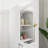 63"Tall Free-Standing  With Glass Doors,  Two Drawers And Adjustable Shelves Bathroom Storage Cabinet In White