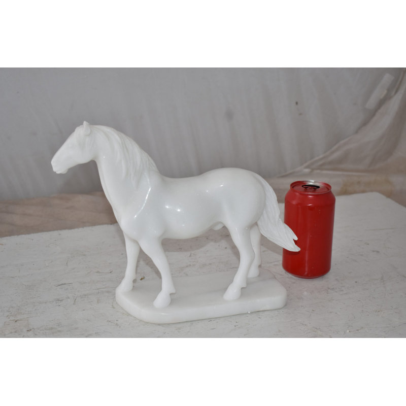 White Ceramic Standing Horse Figurine 11" x 5" x 9"
