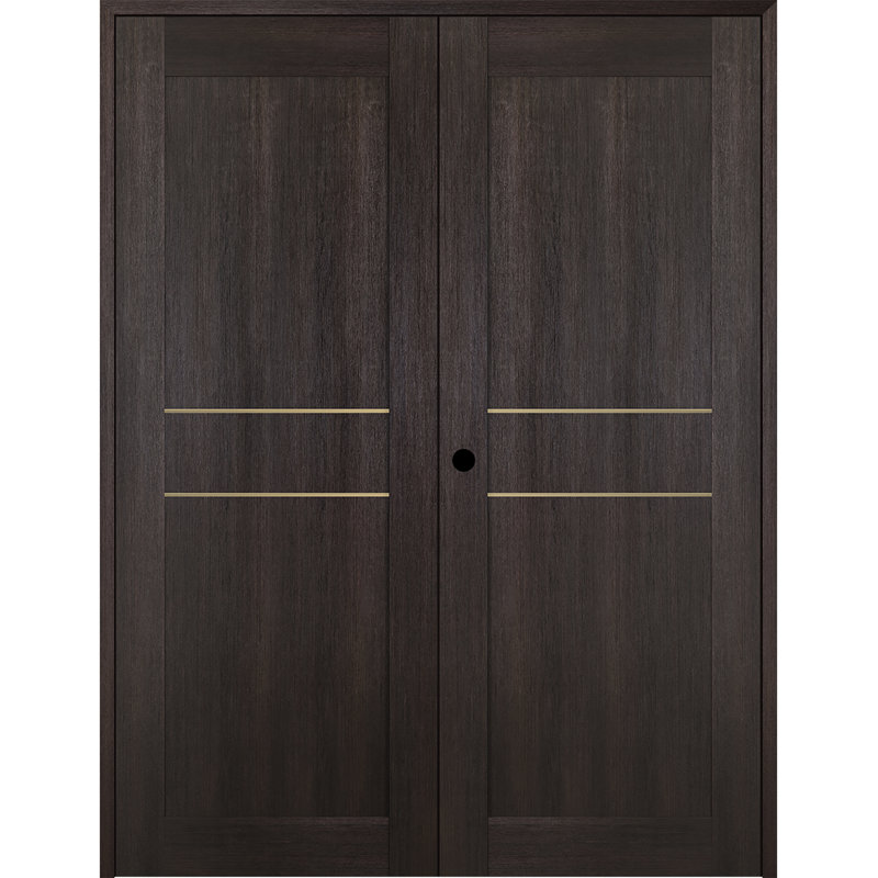Portes françaises lambrissées Avon 07, Chêne, 35,5 po x 79,38 po, À droite