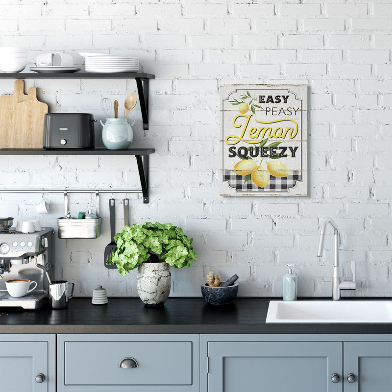 «Vintage Peasy Lemon Squeezy» par Jennifer Pugh, impression rétro, H 20 po x l 16 po x 1,5 po, Toile tendue