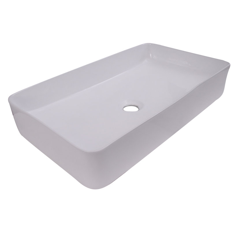 Barclay Leduc 13.5 " Vitreous China Rectangular Bathroom Sink