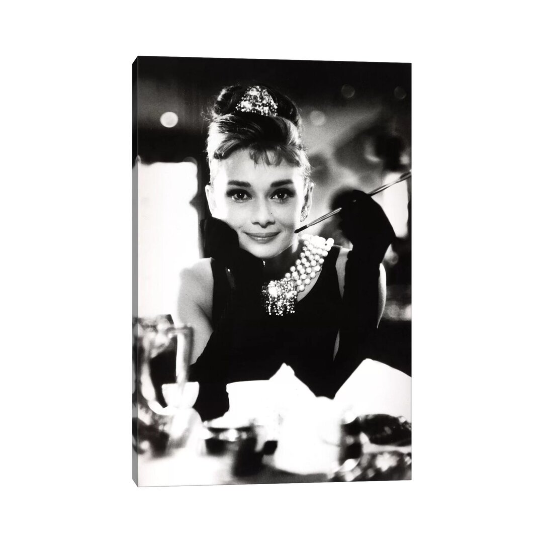 Leinwandbild A Smiling Audrey Hepburn von Radio Days