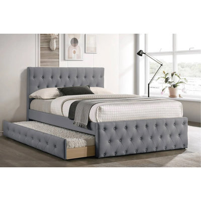 Callaislily Upholstered Platform Bed, Bed Frame With Trundle
