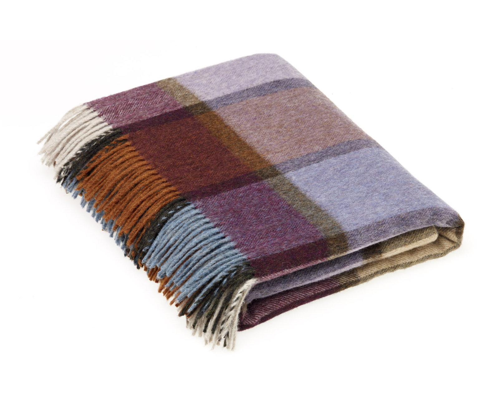 Kenyon Handwoven Wool Throw Blanket, Damson