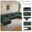 Canapé modulaire en velours côtelé Maelina -107665273-107665274