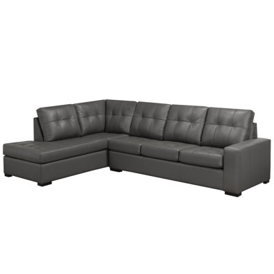 Yeprad Leather L-Shaped Sectional