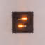 Plafonnier encastré carré en bois 2 lumières
