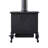 Metal cast iron wood-burning fireplace