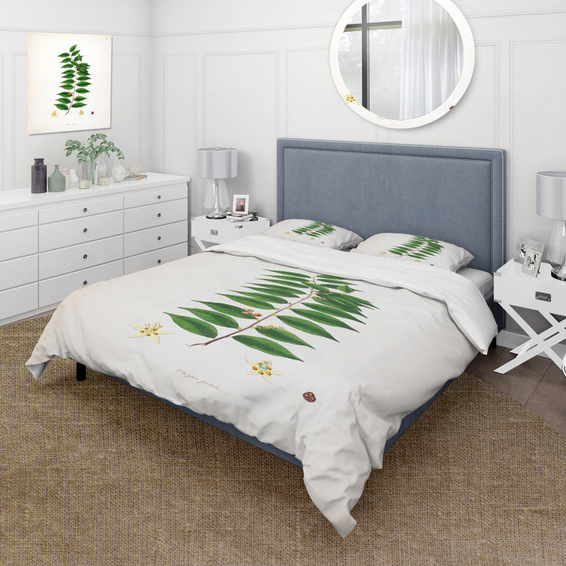 Vintage London Plants VI - Ensemble de housse de couette Farmhouse - Microfibre de polyester
