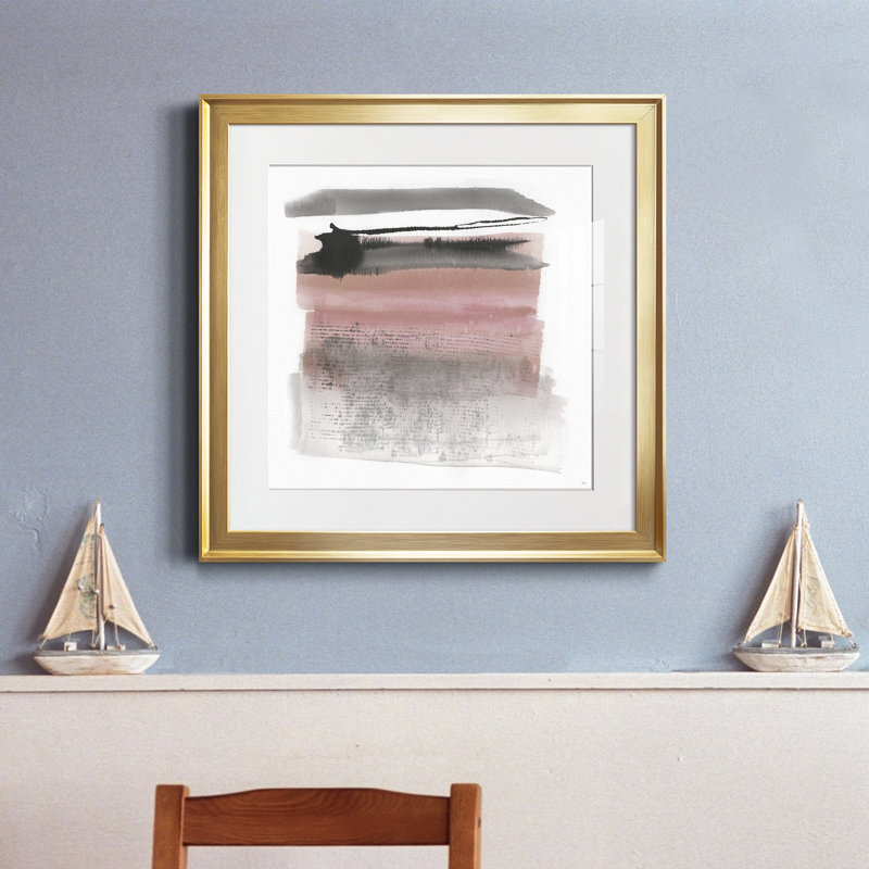 Sundown Turnwood II - peinture encadrée, Papier encadré doré, H 17,5 po x l 17,5 po x P 1,5 po