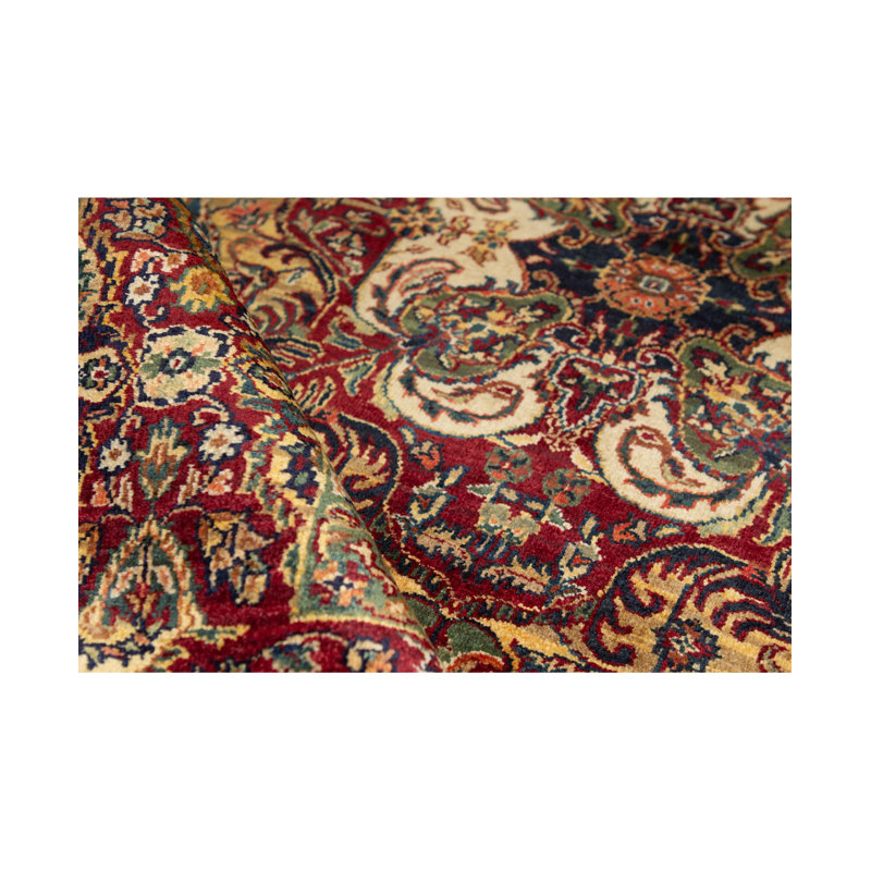 Tapis multicolore et rouge noué à la main de haute qualité