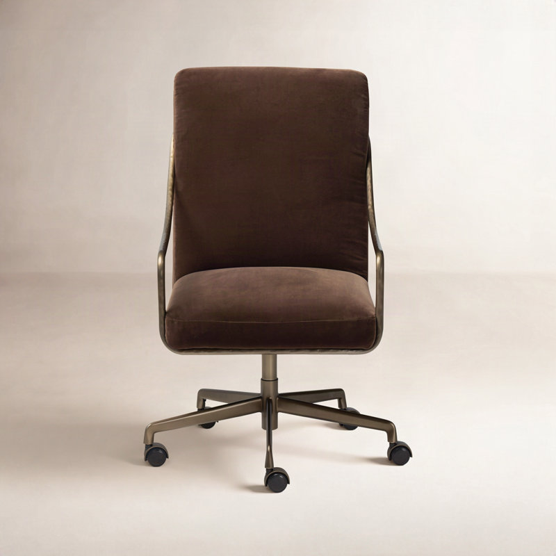 Alonzo Desk Chair-Blamont Cream, Surrey Mink
