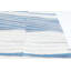 Tapis de couloir abstrait en laine beige / bleu 2 pi x 16 pi 2 po