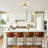 1-Light Glass Drum Flush Mount