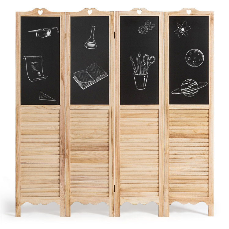 Foundry Select 4-Panel Folding Privacy Room Divider Screen with ...