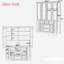 Grand garde-manger de ferme avec 4 portes pliables, prise de courant, tablettes, supports à vin et plateaux de service-161120559