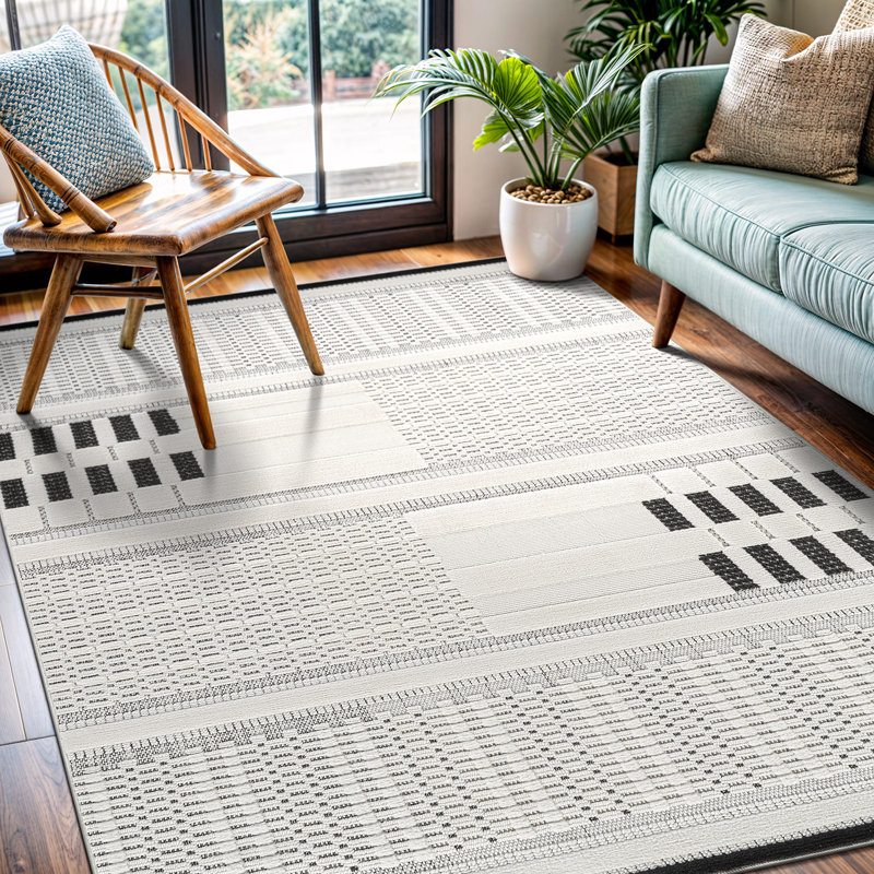 Modern High-Low Indoor Area Rug, Rectangle 5' x 7'