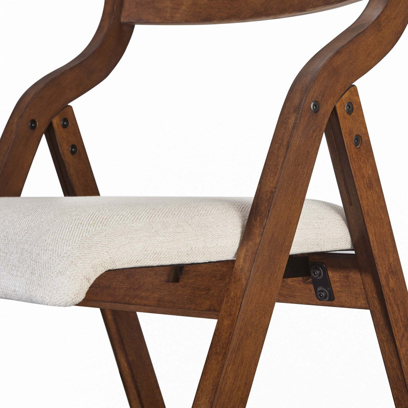 Chaise de salle à manger rembourrée pliante, Beige