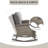 5-Piece Outdoor Patio Rattan Sofa Set With Rocking Chairs And Fire Pit Table-71404817