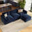  Knopp Velvet & Plush Wide Corduroy Single Chair Seat Of Modular Sofa-1944690231