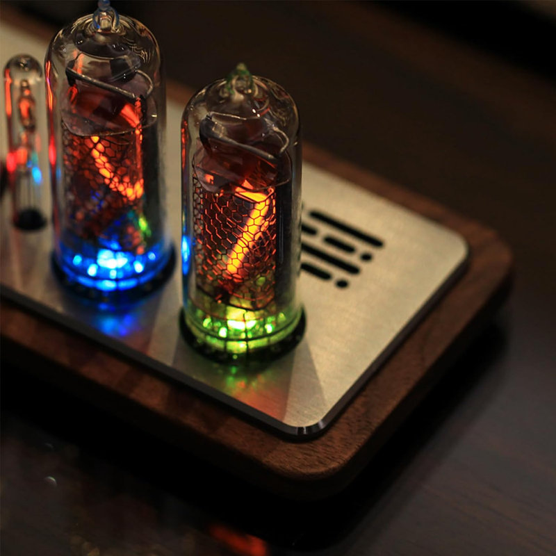 IN-14 Nixie Tube Clock With Voice Timing, Web Configuration, Remote Control, Multiple Light Effects, And Professional Safety Packaging