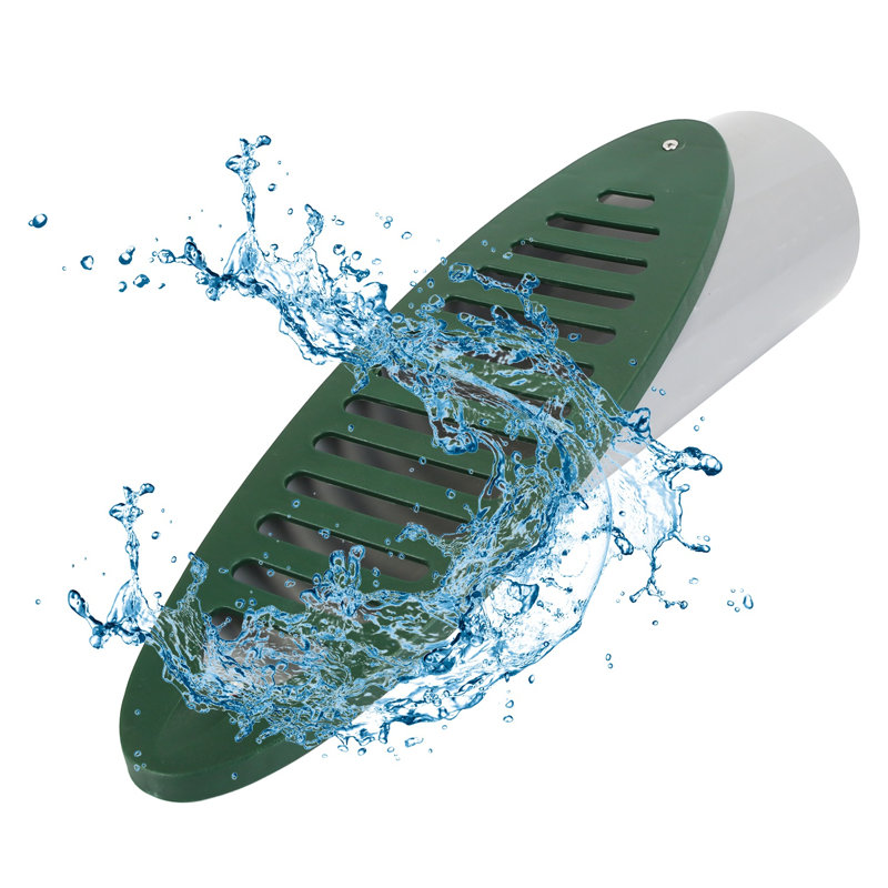 Tuyau de drainage de cour angulaire vert 4inch avec émetteur de drain de grille incliné pour les extensions de tuyau de vidange de la pompe de puisard