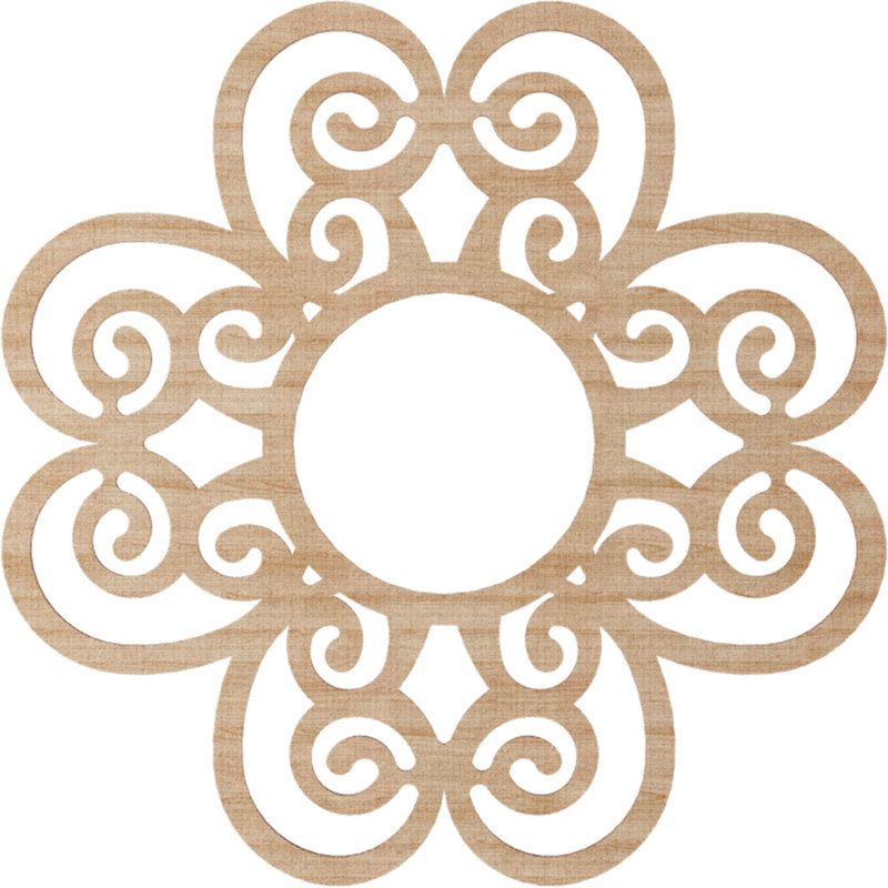Médaillon Cohen, Aulne, H 30 po x l 30 po x P 0,38 po