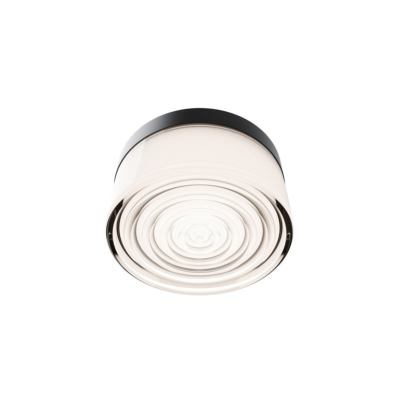 Balto I Dimmable LED Outdoor/Indoor Flush Mount With Built In Color Temperature Switch from 2700K/3000K/3500K/4000K, Black