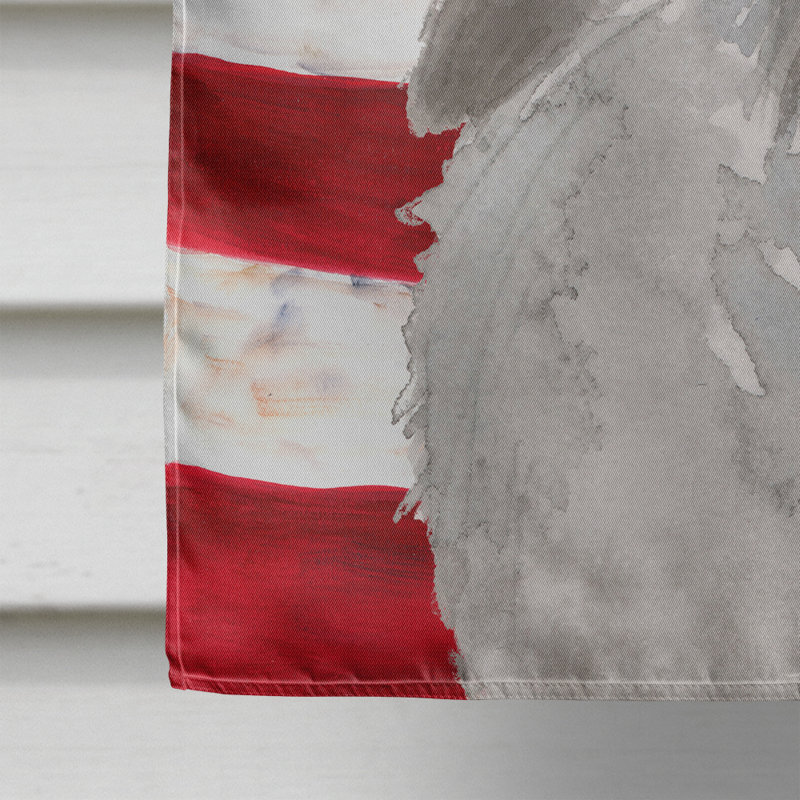 Drapeau de maison en polyester à 2 côtés Shahnur, Caniche gris