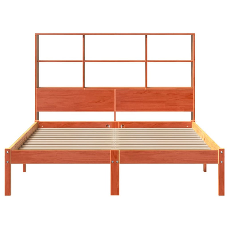 Choudhary Solid Wood Storage Bed, European Double (140 x 200cm), Wax Brown