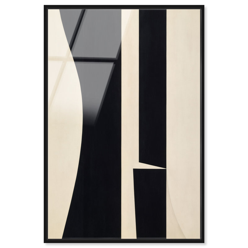 Tableau encadré « Rythme binaire I » (Acrylique) par Art Remedy, cadre noir, 30 x 45 cm, 46"H x 31"W, Cadre noir
