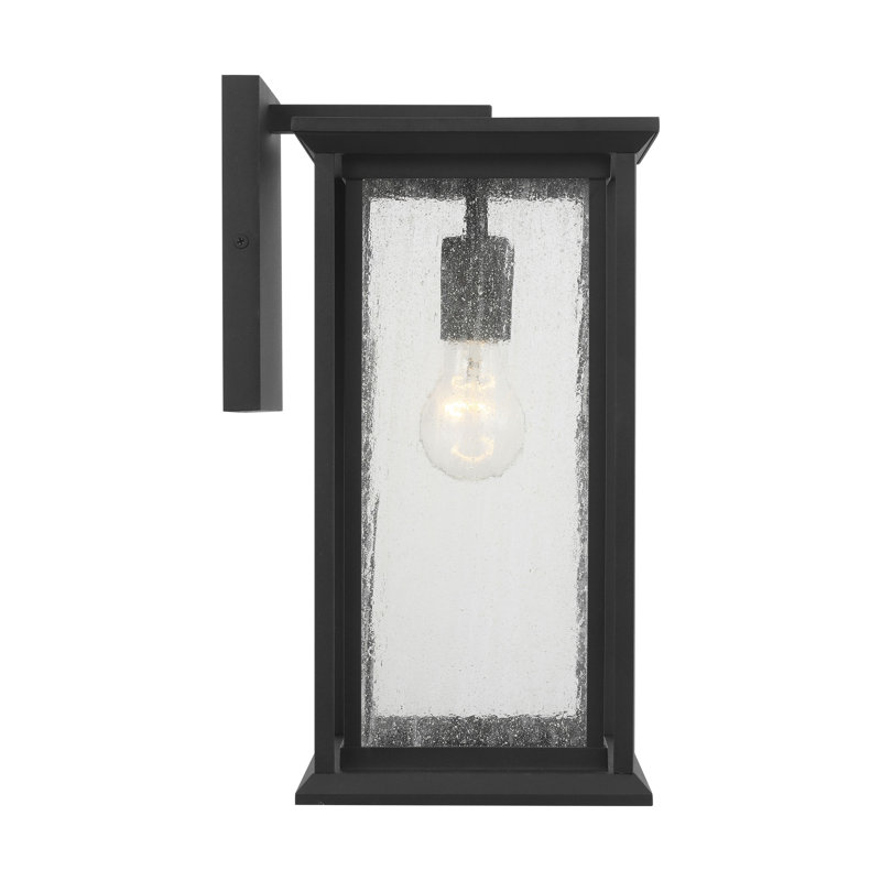Audley Medium Lantern from Generation Lighting , Seeded, Textured Black