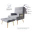 Laureat Upholstered Armchair and Ottoman-2140294776