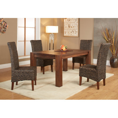 Fion 4 - Person Solid Wood Solid Wood Top Four Leg Dining Set