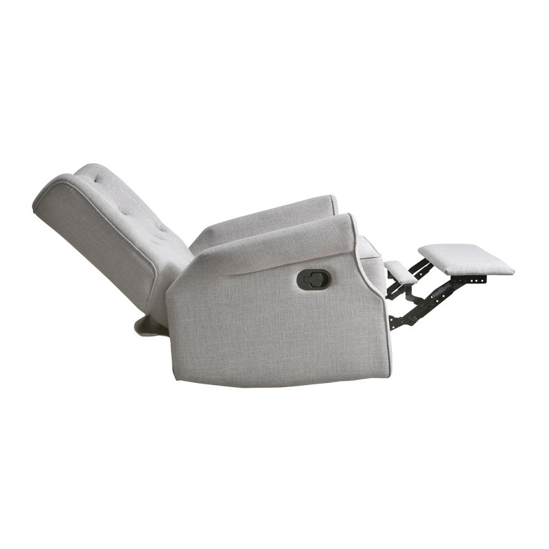 Alice Wingback Swivel Recliner, Gray Linen
