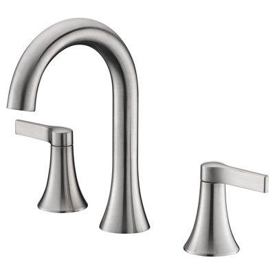 Davvid Two-Handle 6" to 10" Widespread Lavatory Bathroom Faucet with Drain Assembly - Brushed Nickel