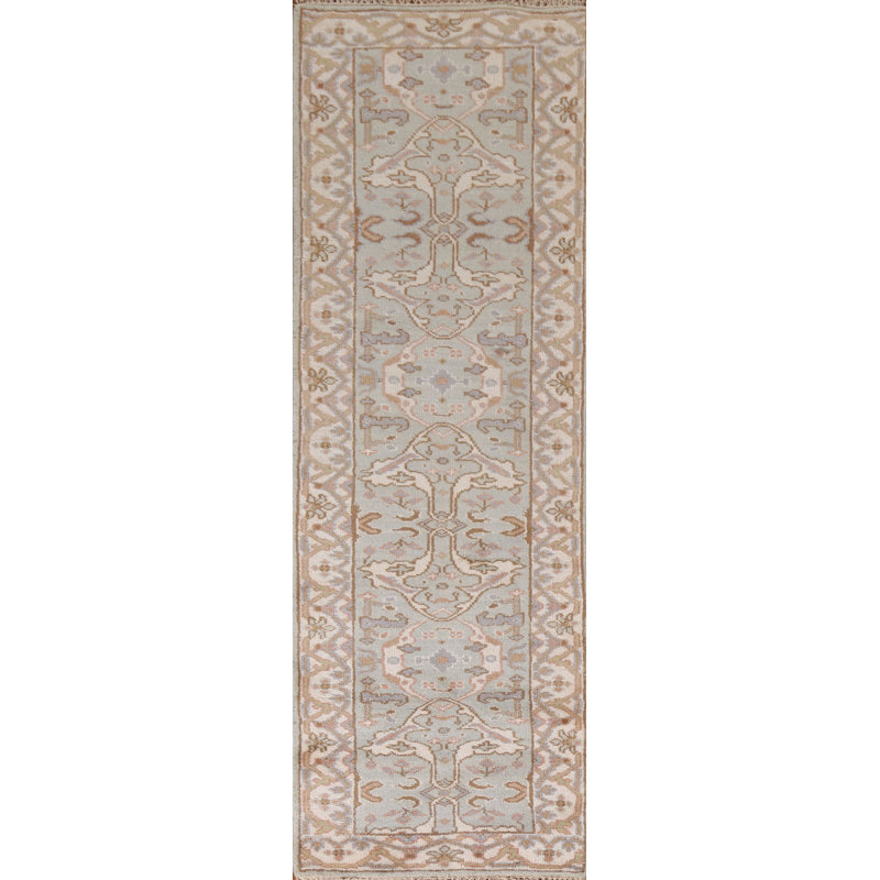 Tapis de couloir indien fait à la main 3 x 10 po