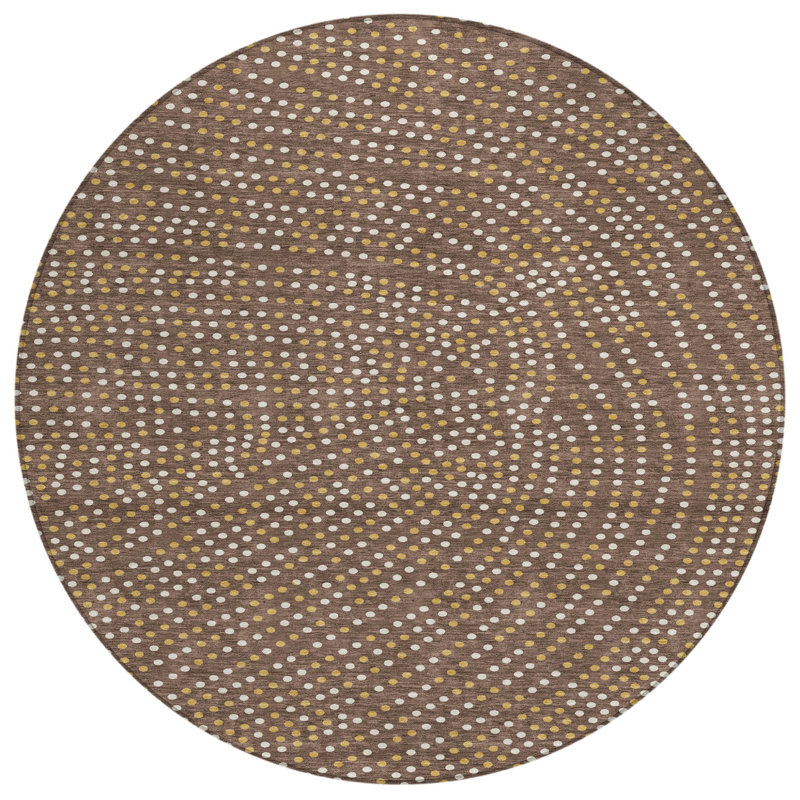 Tapis intérieur lavable à pois 8 po