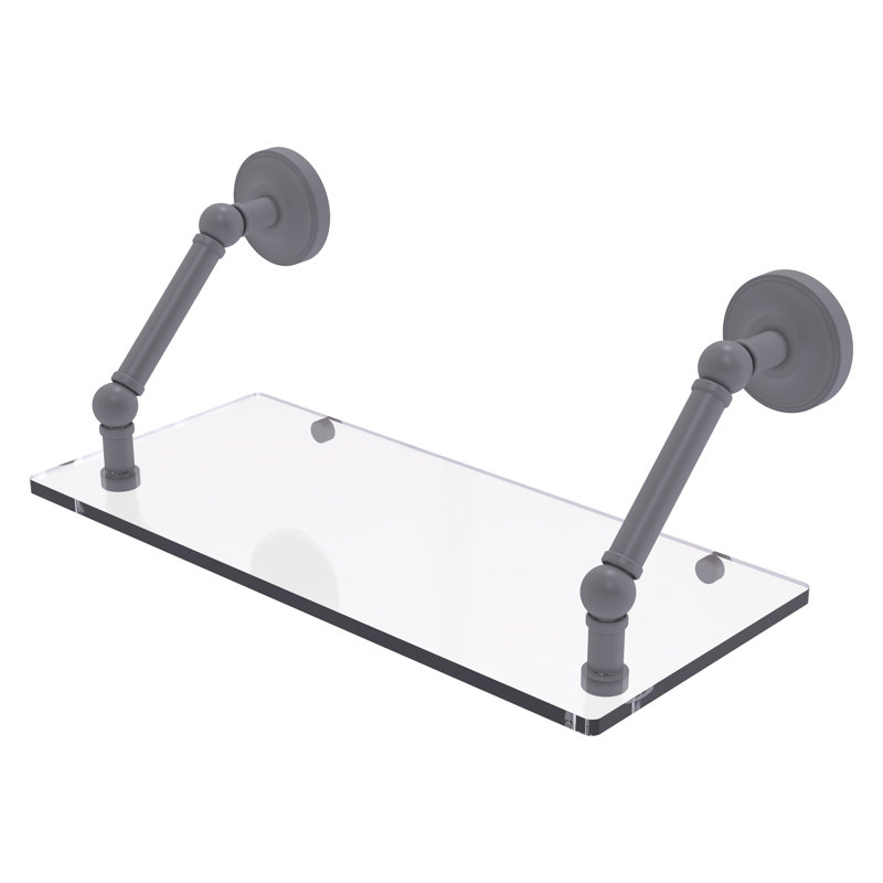 Étagère murale flottante Alcott, Gris mat, H 8 po x l 18 po x P 8 po