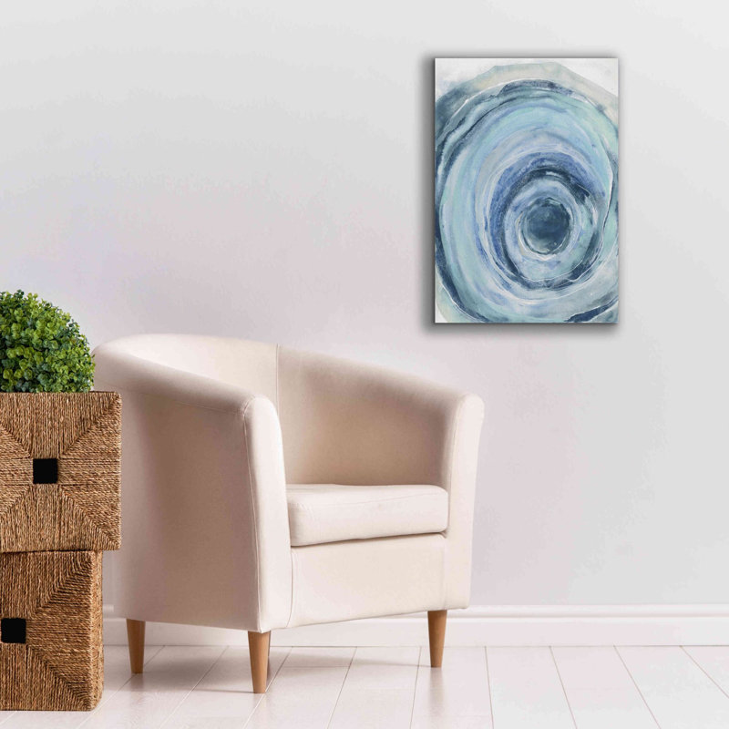 «Watercolor Geode IX» par Chris Paschke, art mural sur toile, H 26 po x l 18 po x P 0,75 po
