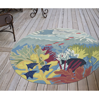 Tapis bleu touffeté à la main Hemsworth