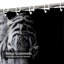 Rideau de douche noir avec 12 crochets-1957717905