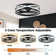 19.7" Flush Mount Caged Ceiling Fan With LED Lights And Remote Control