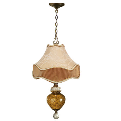 Luminaire suspendu géométrique 1 lampe unique avec accents de cristal Mcgill