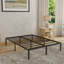 Base de lit plateforme en acier noir de jais, offrant un rangement sous le lit pour les très grands matelas californiens, style chambre à coucher minimaliste-2111725854