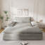 Double chaise longue surdimensionnée rembourrée avec accoudoirs larges pour les salons, les appartements-1214894047