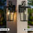 Modern Matte Black Outdoor Wall Lantern With Clear Tempered Glass Open Bottom Design Exterior Light Fixture For Entryway, Garage, Patio