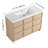 48" Freestanding Bathroom Vanity With Resin Sink  & 3 Soft-Close Cabinet Doors, Plywood, Dune Oak (KD-PACKING)-1595619722